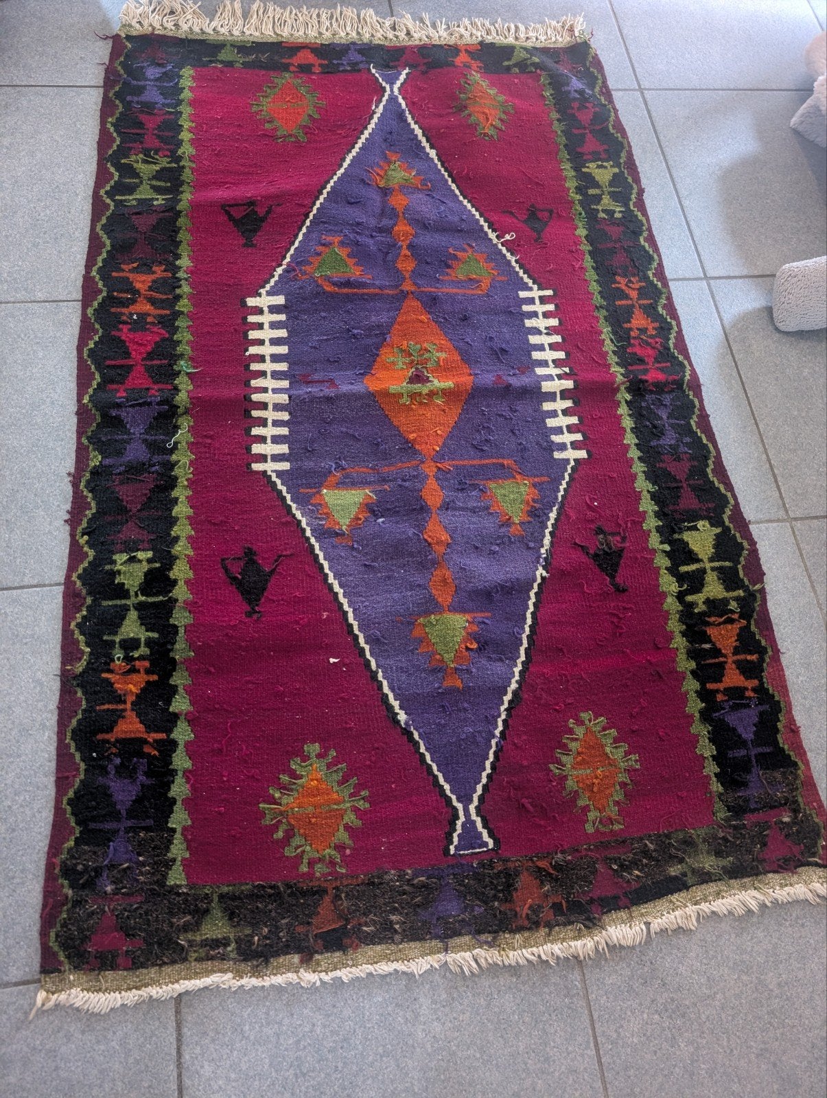 Kilim ancien tissé à la main, Enlèvement