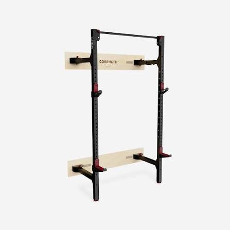 Rack mural pliable Corenght + support dips, Sports & Fitness, Enlèvement, Comme neuf