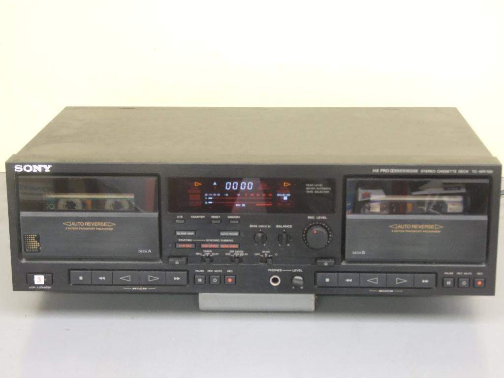 Cassetedeck Sony: 2 motors, Dolby B/C, automatic-tapeselect, Ophalen of Verzenden, Dubbel, Sony, Tiptoetsen