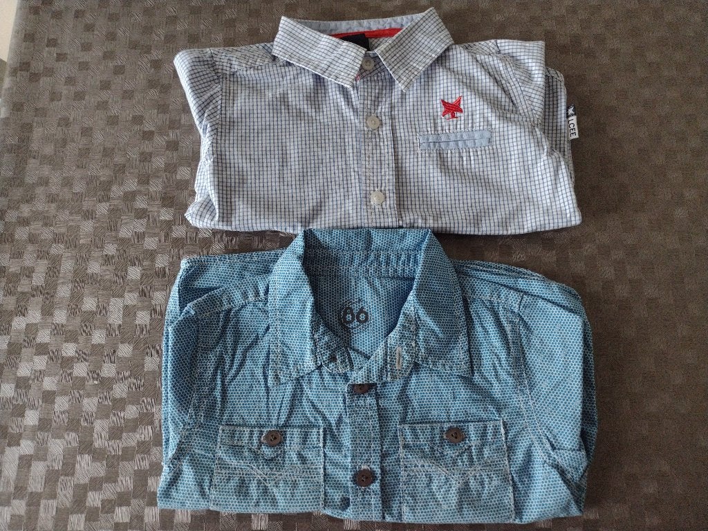 1 of 2 overhemdjes maat 86 - In goede staat - 0,50 €/stuk, Kinderen en Baby's, Babykleding | Maat 86, Ophalen, Zo goed als nieuw