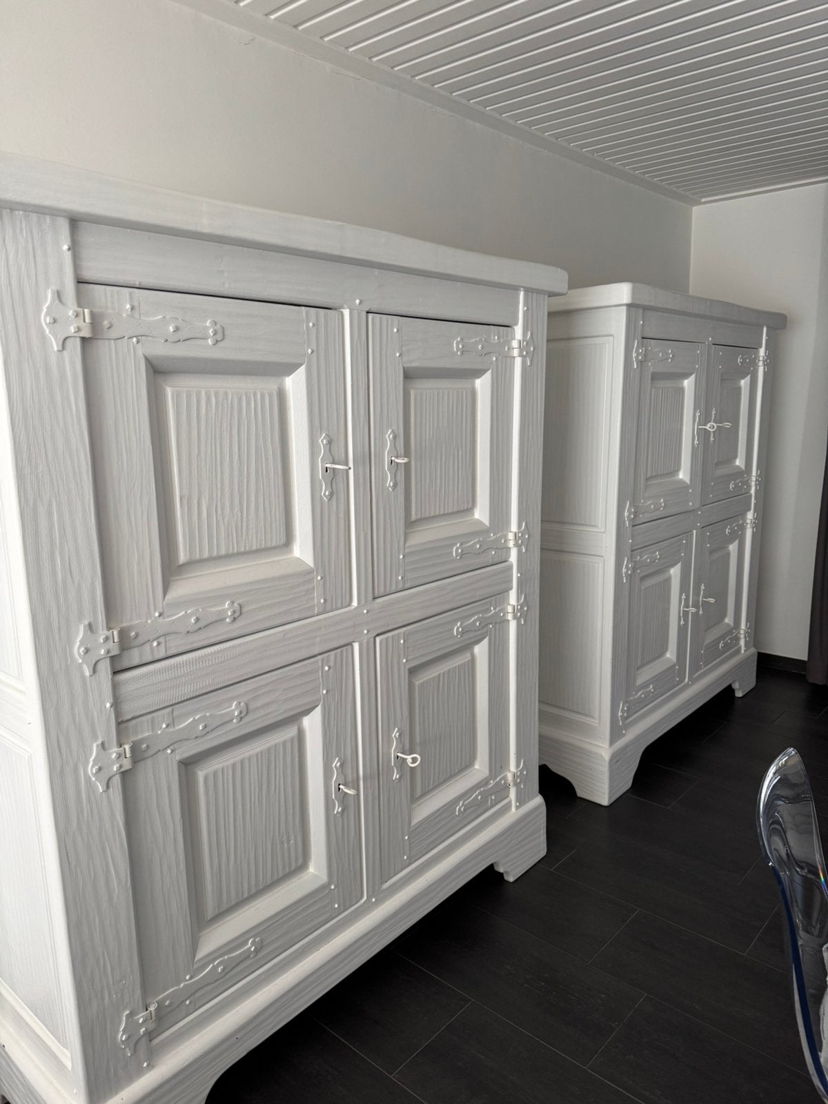 Eikenkast wit kleur, Huis en Inrichting, Ophalen, Gebruikt, 100 tot 150 cm, Eikenhout