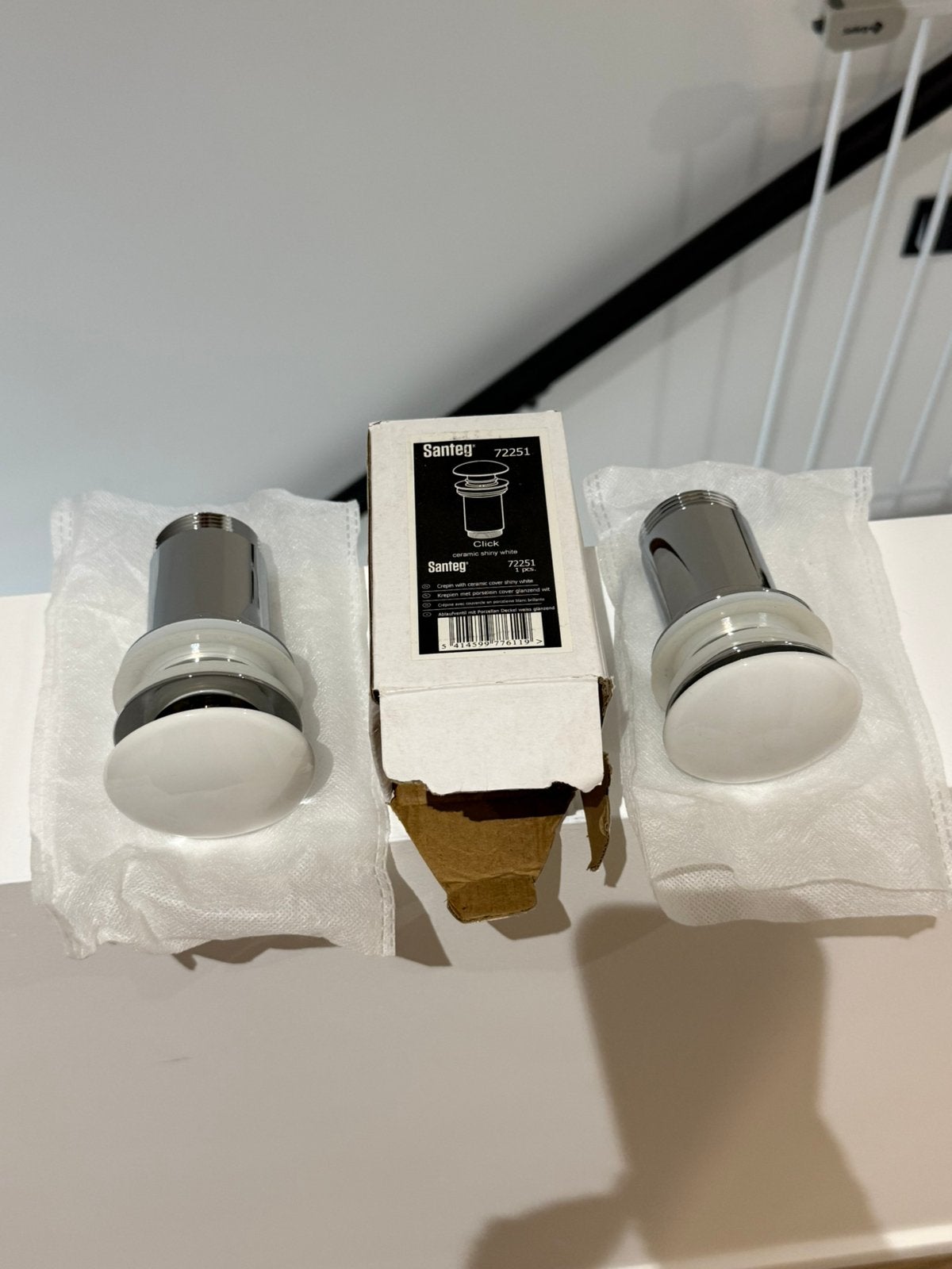 Klik-afvoerplug voor wastafel, 60 tot 80 mm, Nieuw, Ophalen of Verzenden, Minder dan 2 meter