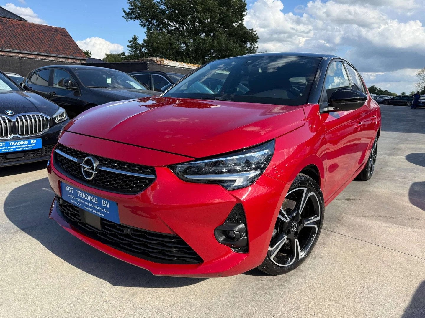 Opel Corsa 1.2i TURBO 100PK GS-LINE NAVIGATIE SPORTZETELS CA, Autos, Rouge, Entreprise, Boîte manuelle, Noir