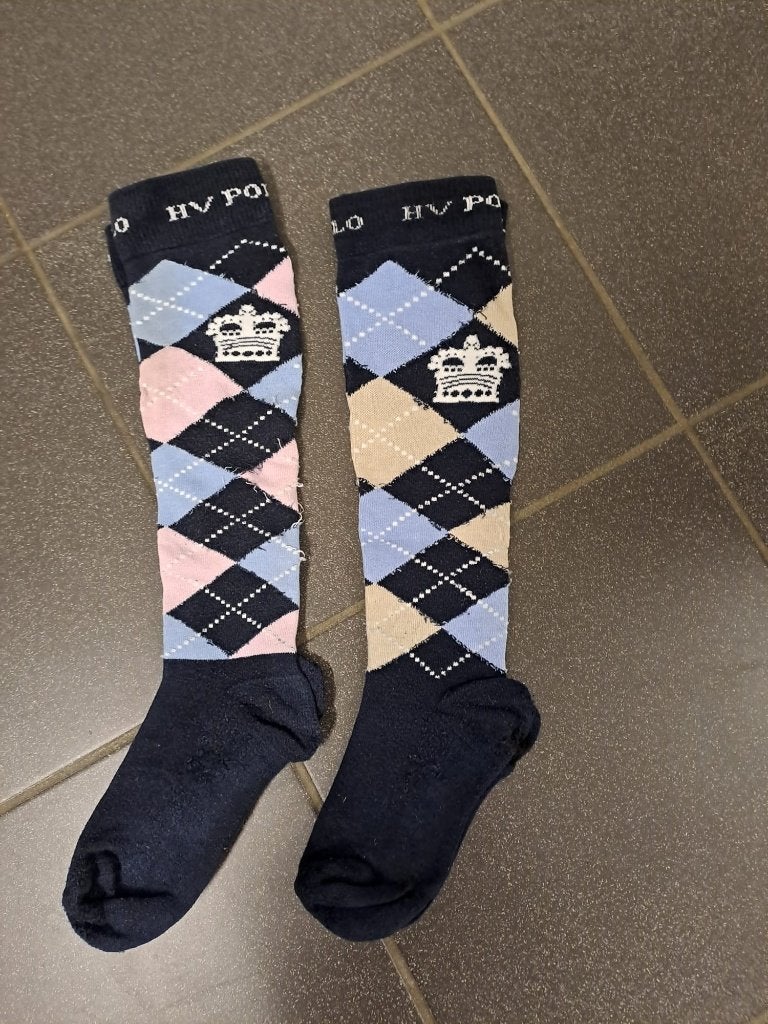 2x paardrijsokken merk HV Polo maat 35-38, Dieren en Toebehoren, Ophalen, Gebruikt, Beige, Schoeisel