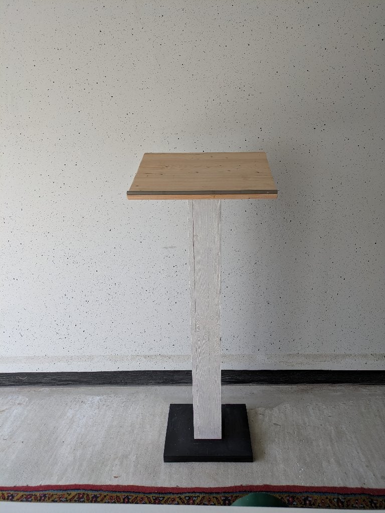 spreekstoel - pupiter trouw/ceremonie spreekstoel, Huis en Inrichting, Woonaccessoires | Overige, Ophalen, Hout, Brocante, Beige