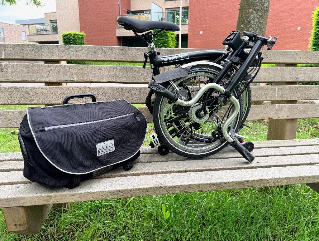 Brompton M6R C-Line met S-Bag in topstaat, Fietsen en Brommers, Fietsen | Vouwfietsen, Zo goed als nieuw, Brompton, 16 tot 18 inch