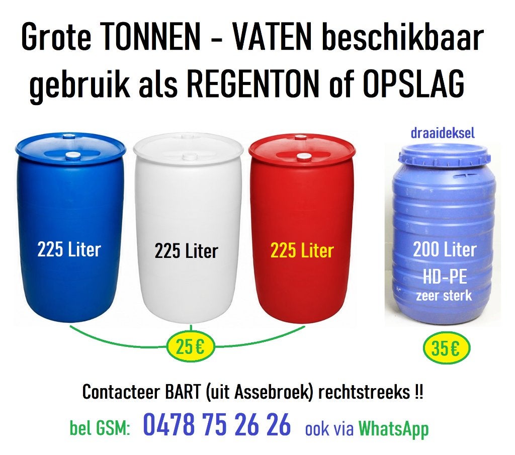vat - ton - regenton 225 Liter, Enlèvement, Comme neuf