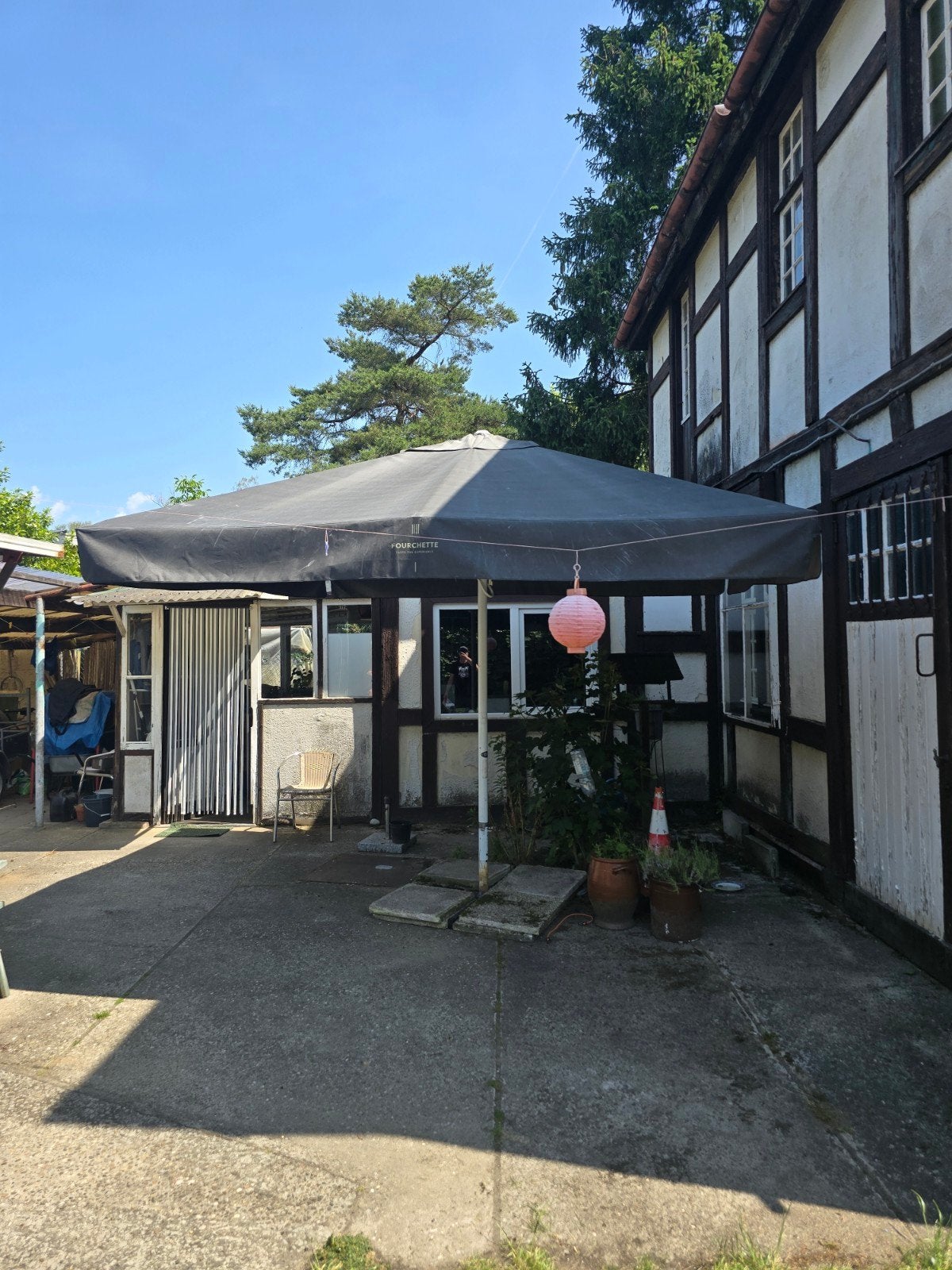 Parasol van fourchette, Tuin en Terras, Partytenten, Ophalen