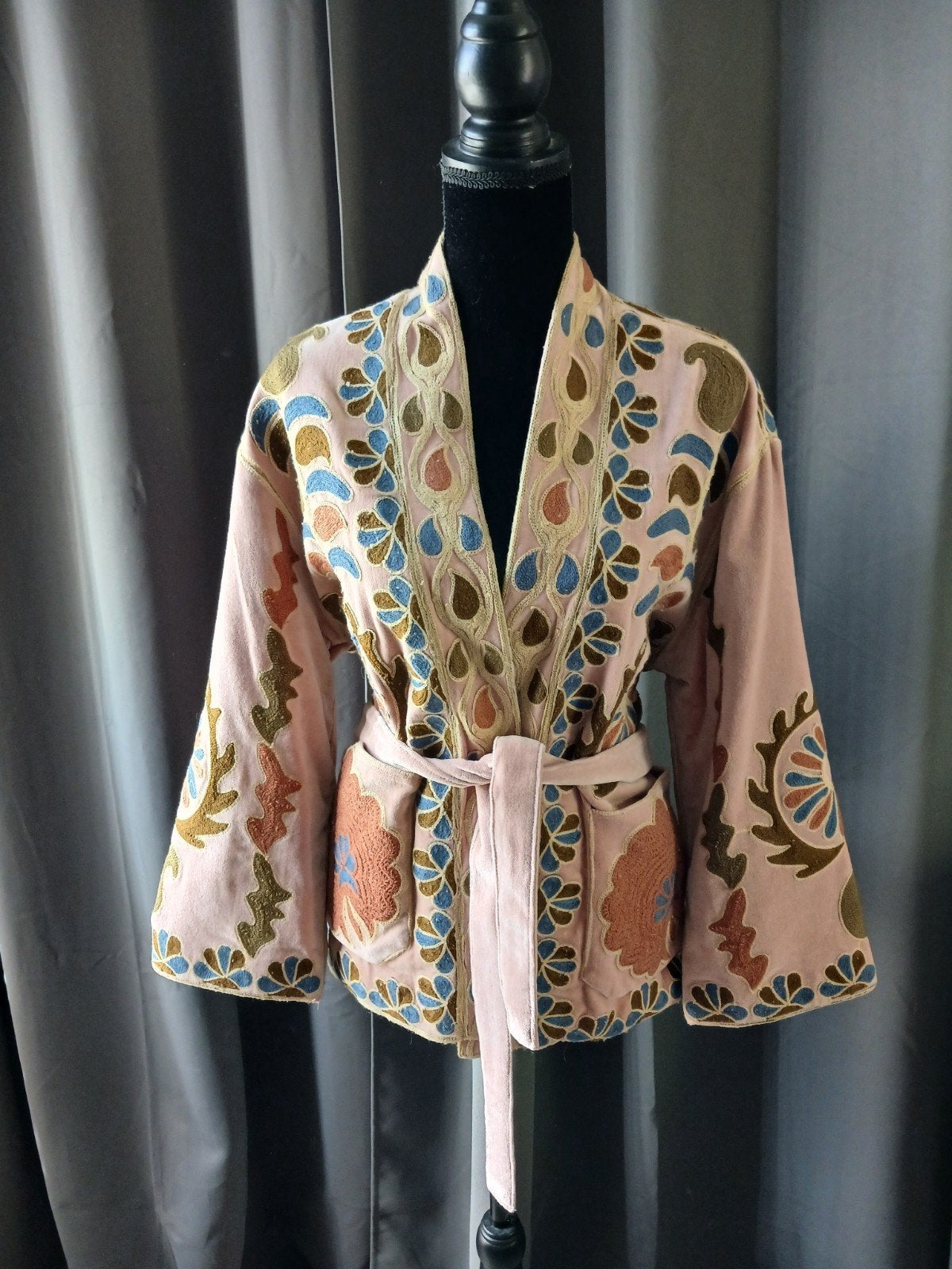 Boho jasje 38/40, Zo goed als nieuw, Jasje, Roze, Ophalen