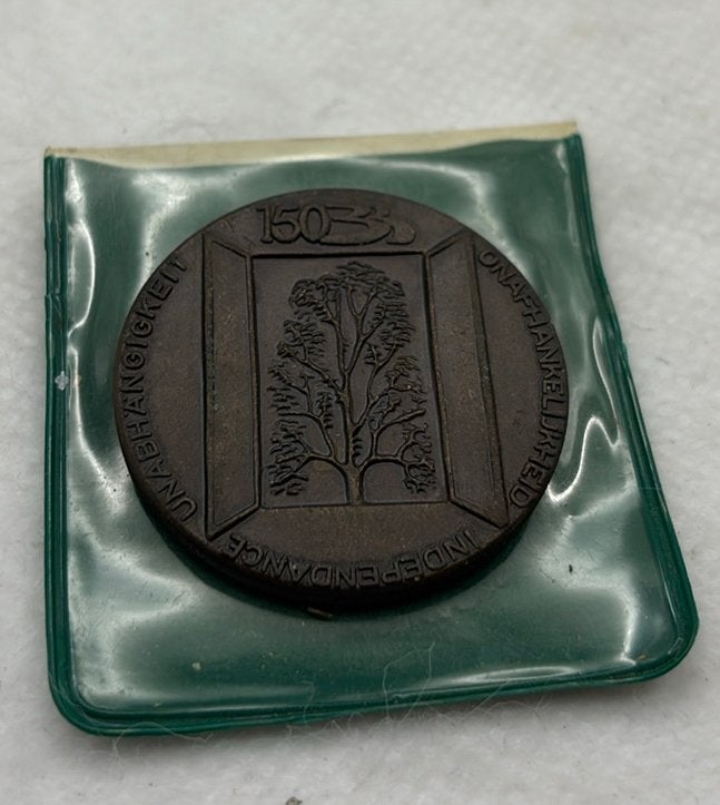 België 1980 Bronzen herdenkingsmedaille 150 jaar, Postzegels en Munten, Ophalen of Verzenden
