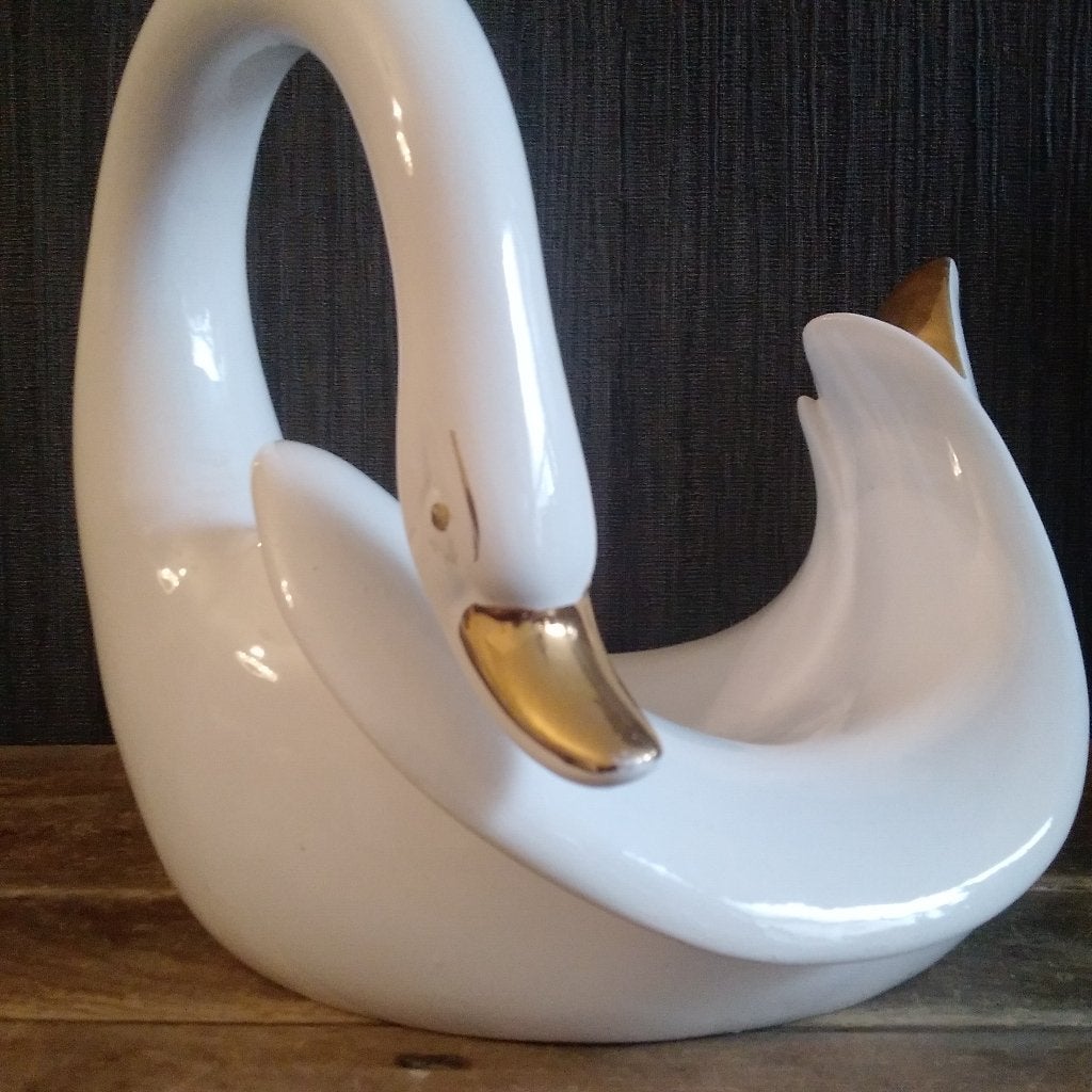Magnifique bol à fruits vintage forme cygne.Style Régence, Envoi