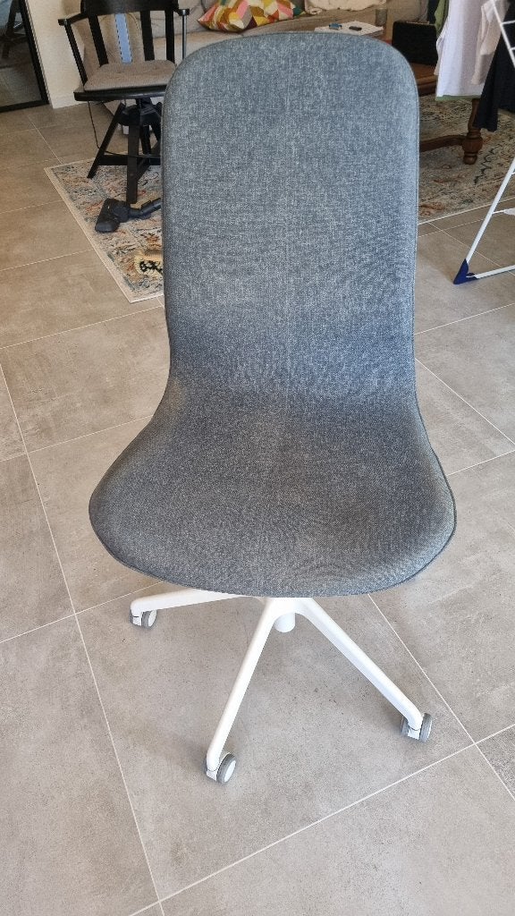 Chaise de bureau IKEA LÅNGFJÄLL bleue et blanche, Enlèvement, Utilisé, Bleu, Chaise de bureau