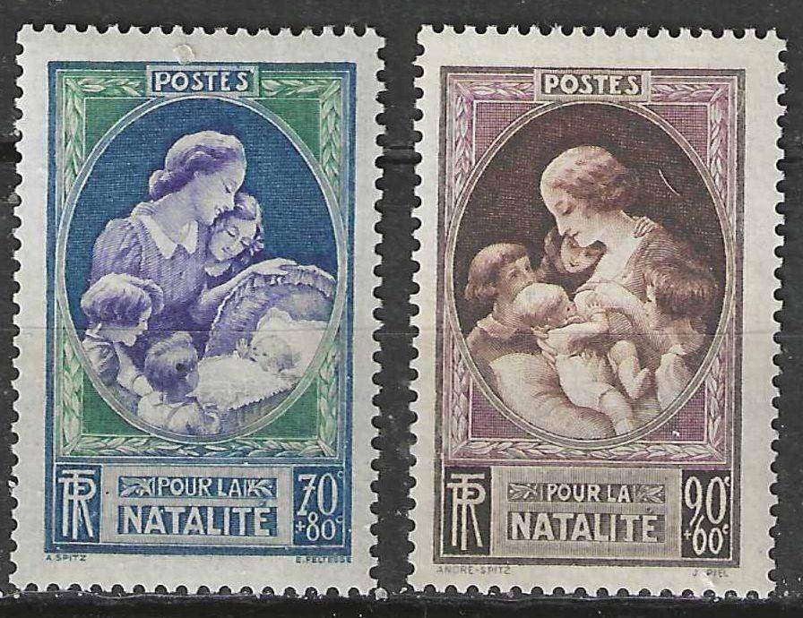 Frankrijk 1939 - Yvert 440-441 - Geboortecijfer (PF), Verzenden, Postfris