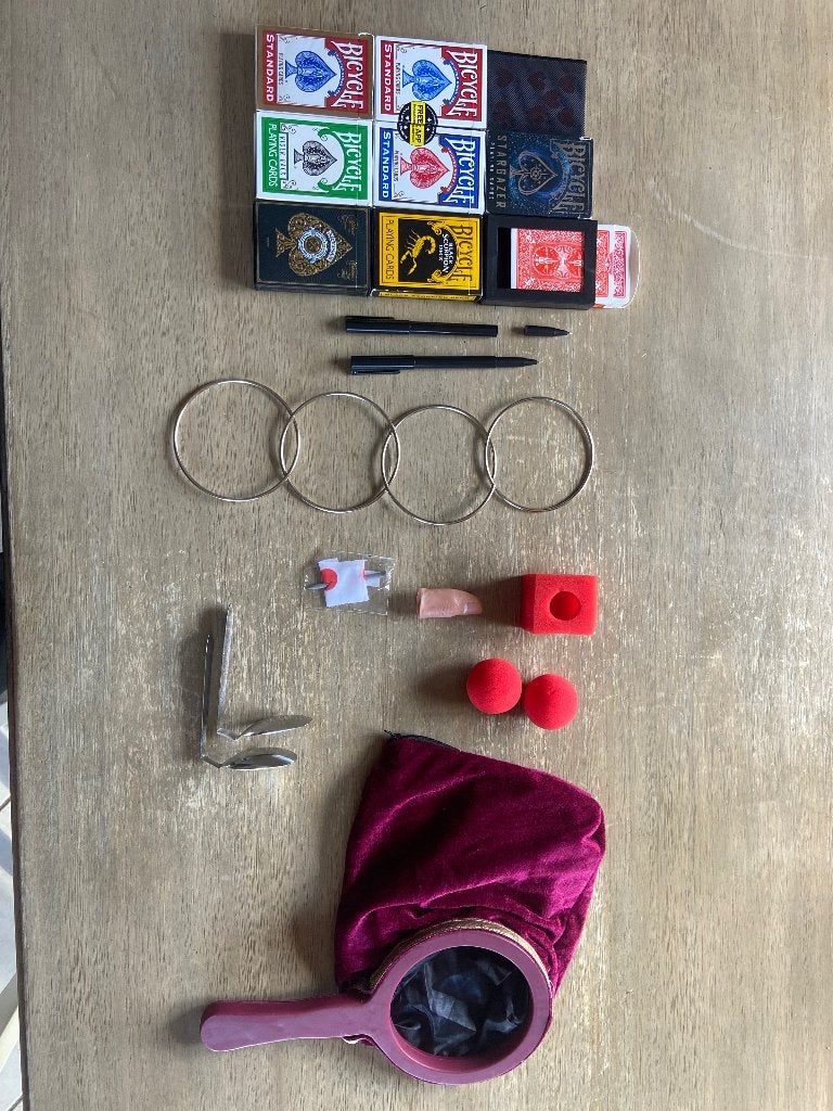 Groot lot goochelspullen, Ophalen, Zo goed als nieuw