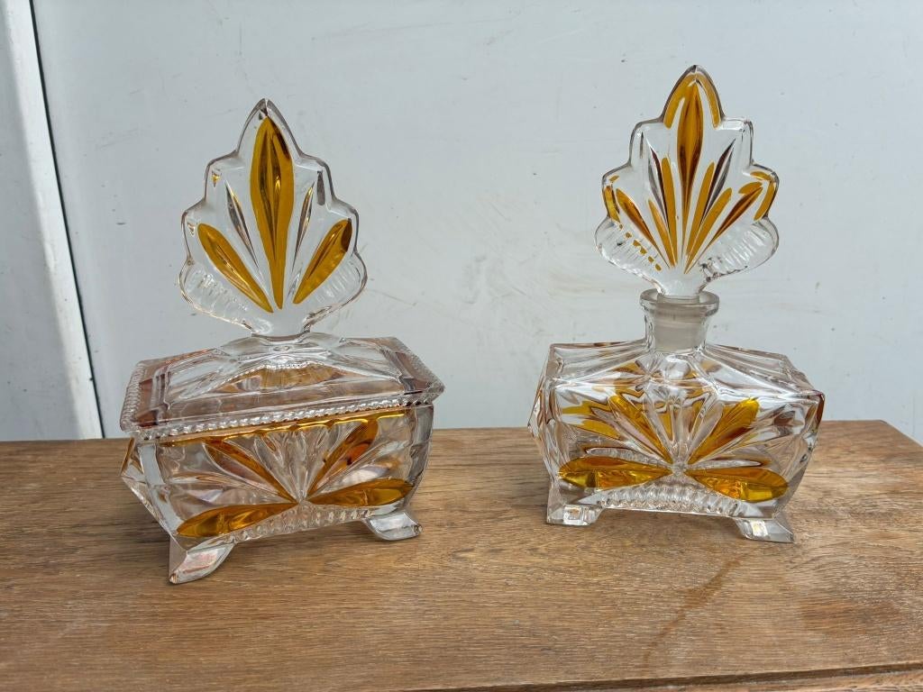 Vintage Art Deco kaptafelset, Ophalen of Verzenden
