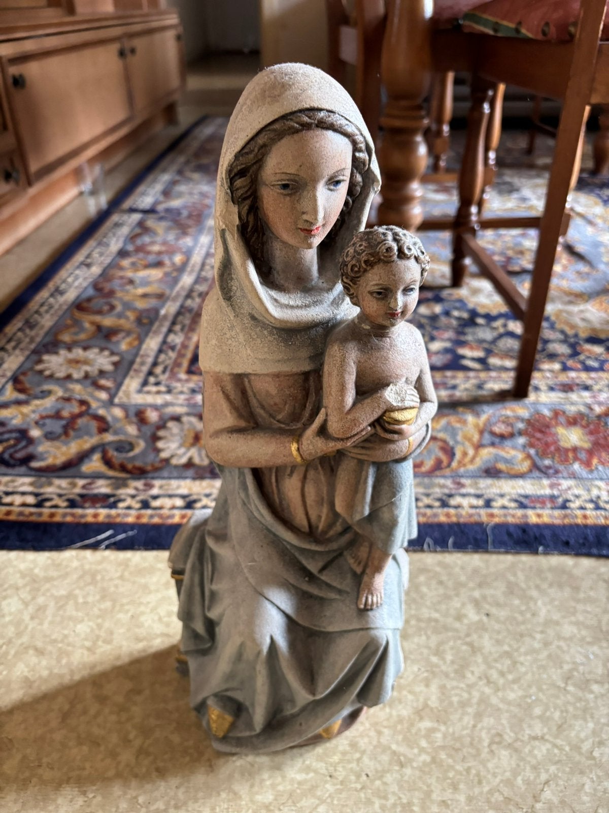 statue de la Vierge à l'Enfant (Madonna), Antiquités & Art, Enlèvement