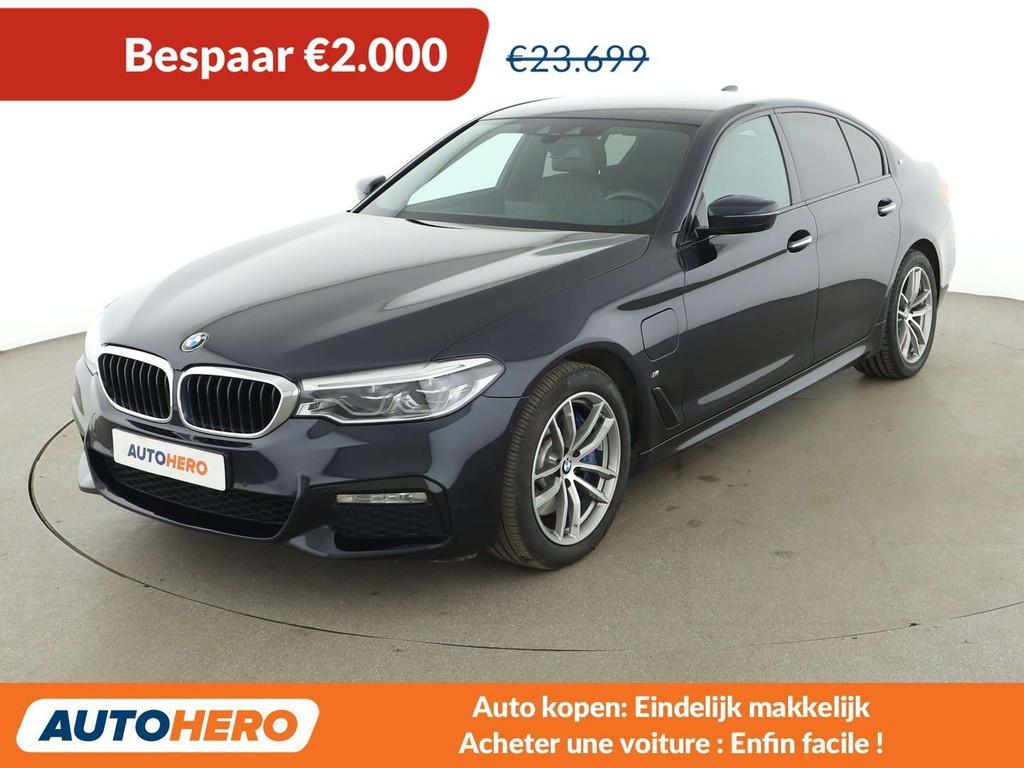 BMW 5 Serie 530 530e M Sport (bj 2017, automaat), Auto's, BMW, Achterwielaandrijving, Gebruikt, Blauw, Leder