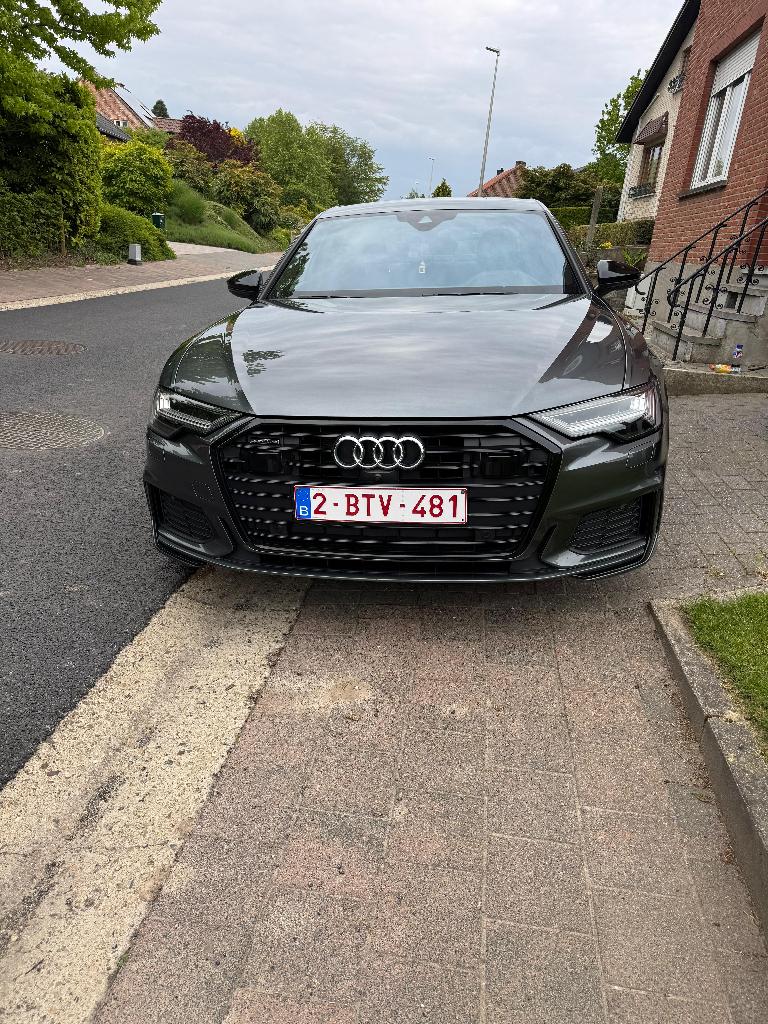 audi a6 55 tfsi e competition, Auto's, Audi, Automaat, Zwart, Leder, Berline