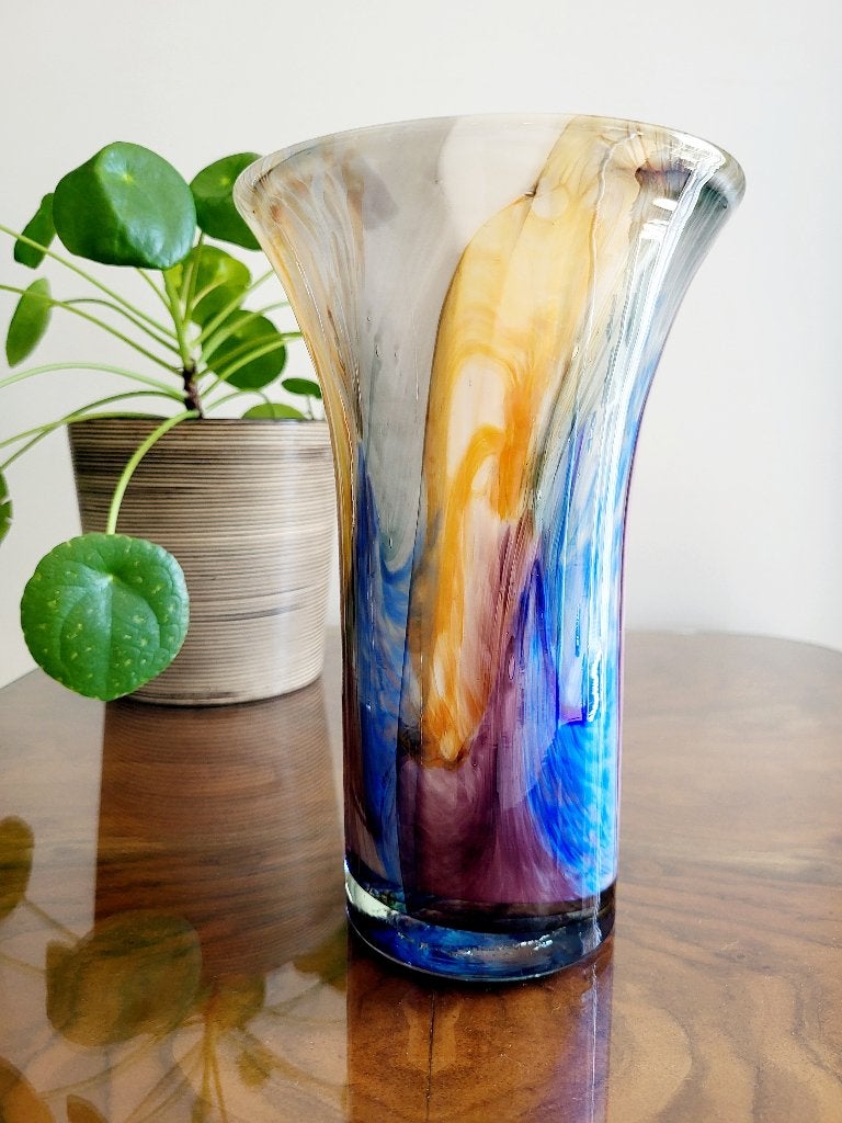 Vase Michèle Luzoro, multicolore, années 1980, France, Antiquités & Art, Enlèvement ou Envoi