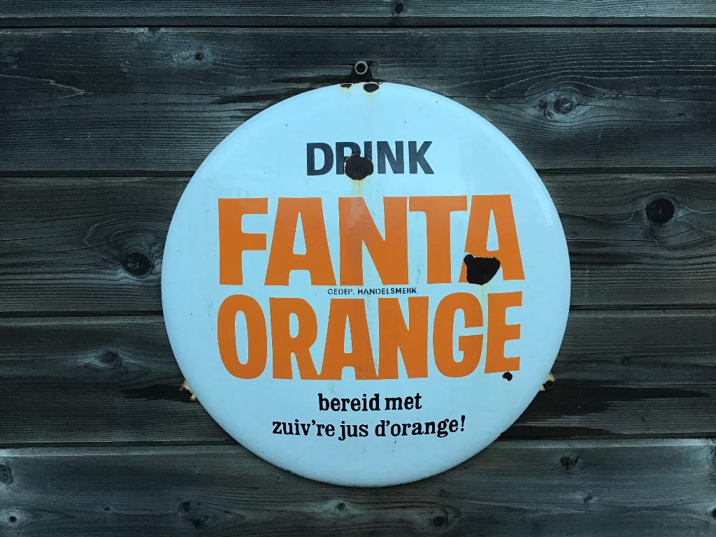 Fanta, Collections, Marques & Objets publicitaires, Enlèvement, Utilisé, Panneau publicitaire