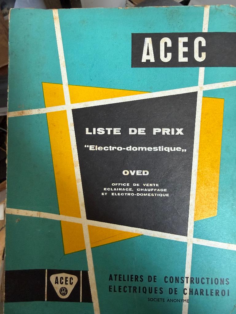 ACEC, elektrische catalogus voor huishoudelijk gebruik, 1961, Verzenden