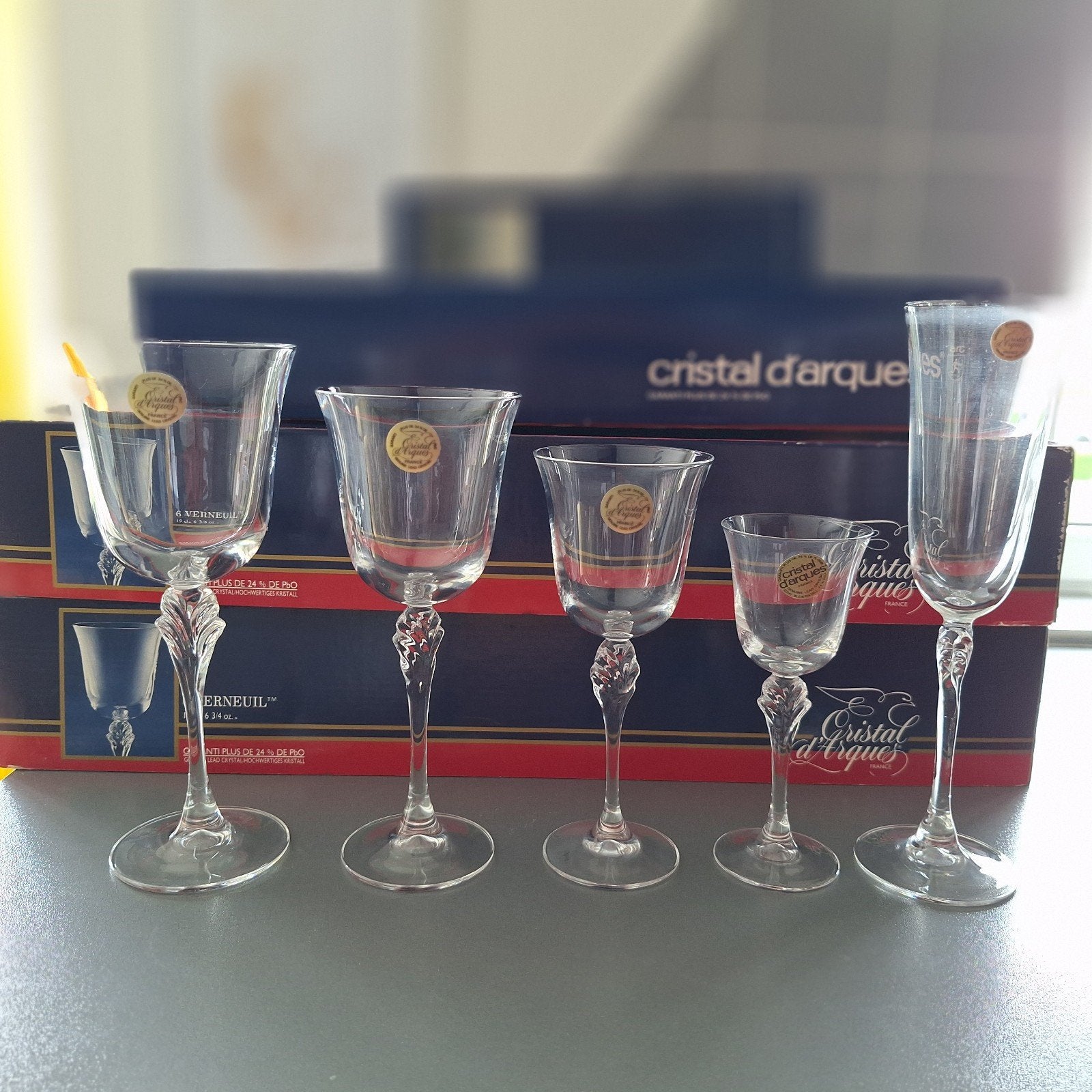 Service Cristal d'Arques (60 pièces) "Verneuil", Enlèvement, Neuf, Verres et Verres à shot