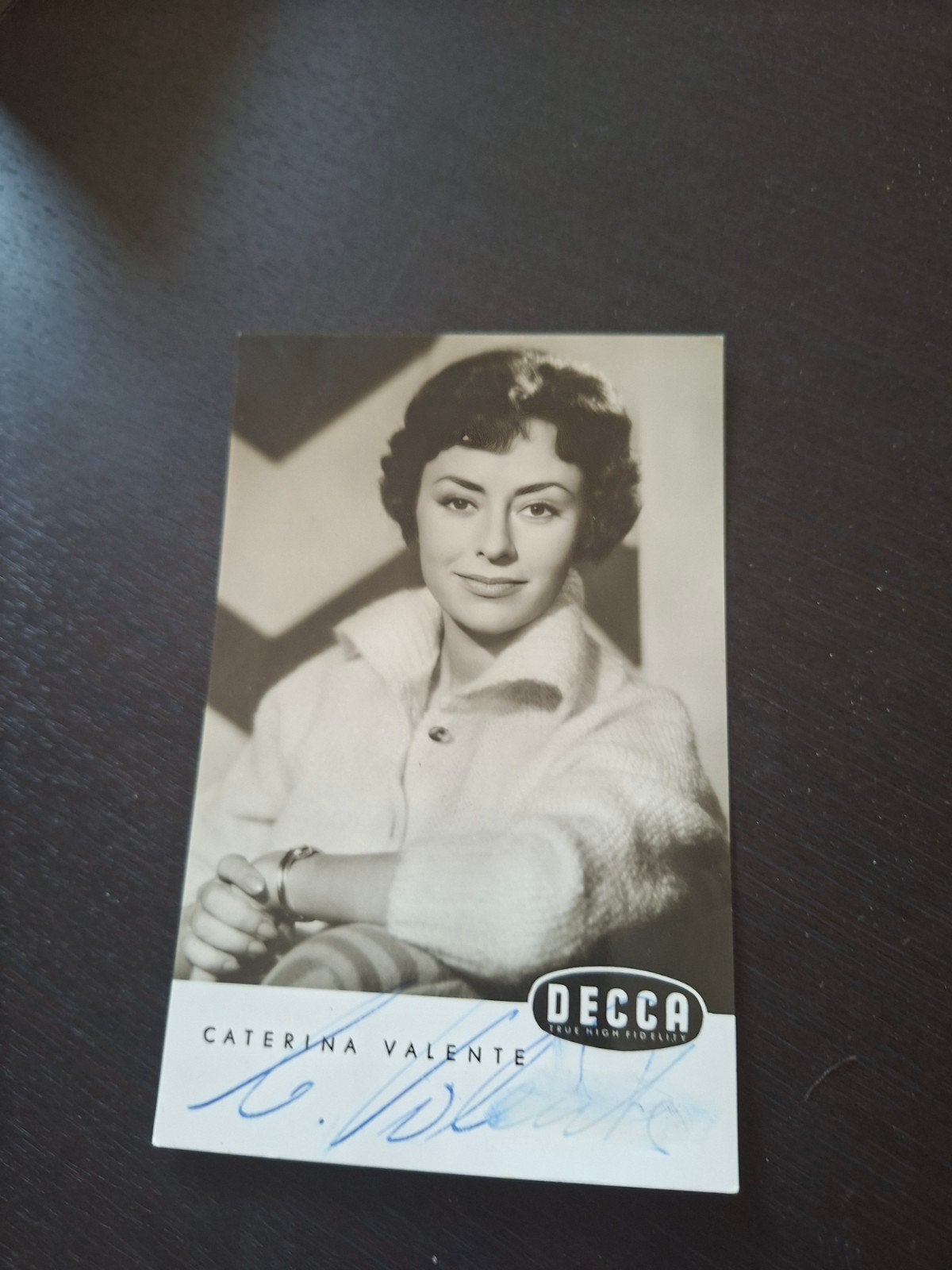 Handtekening caterina valente, Verzamelen, Foto's en Prenten, Ophalen