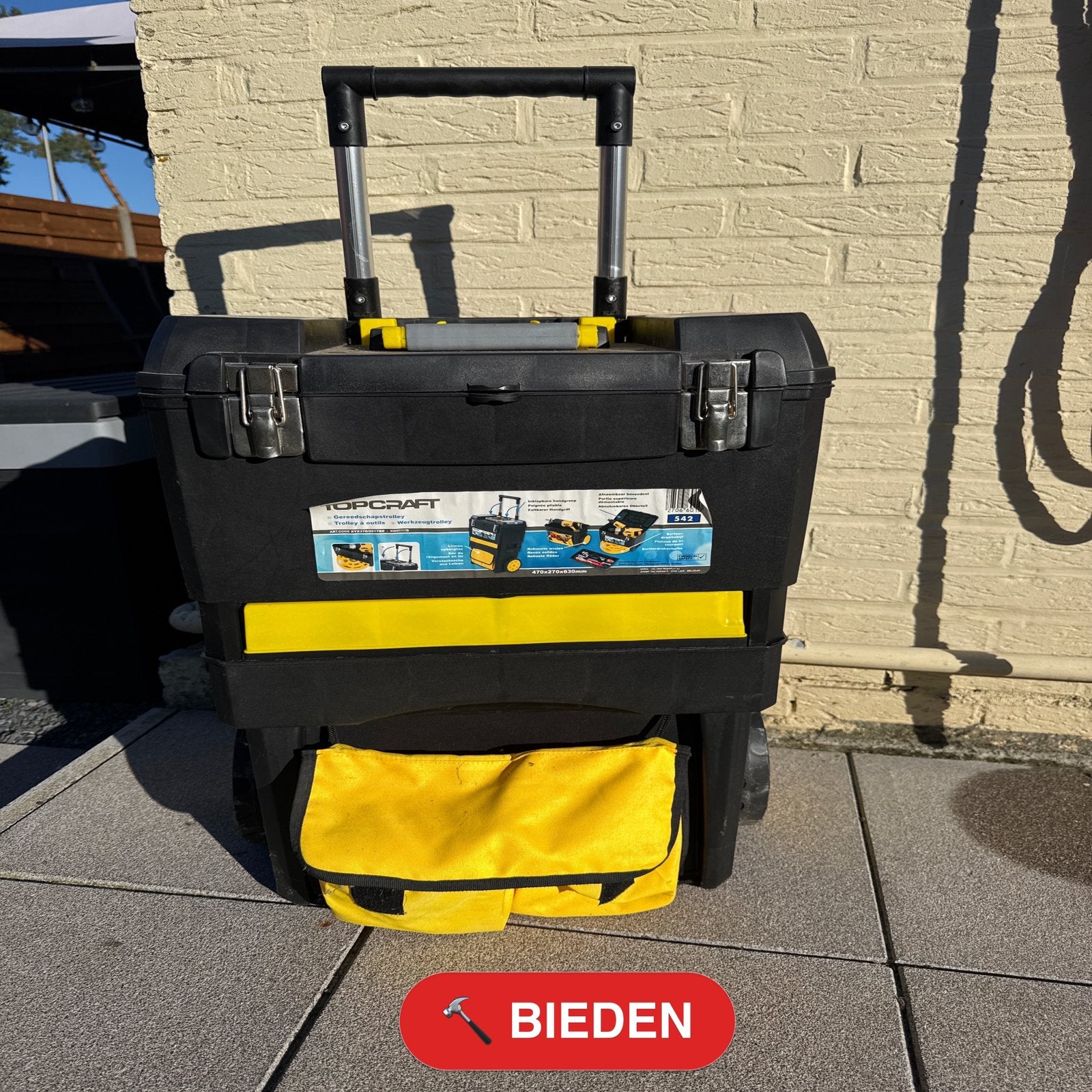 Topcraft Gereedschapstrolley - Mobiele Gereedschapskist, Ophalen, Zo goed als nieuw