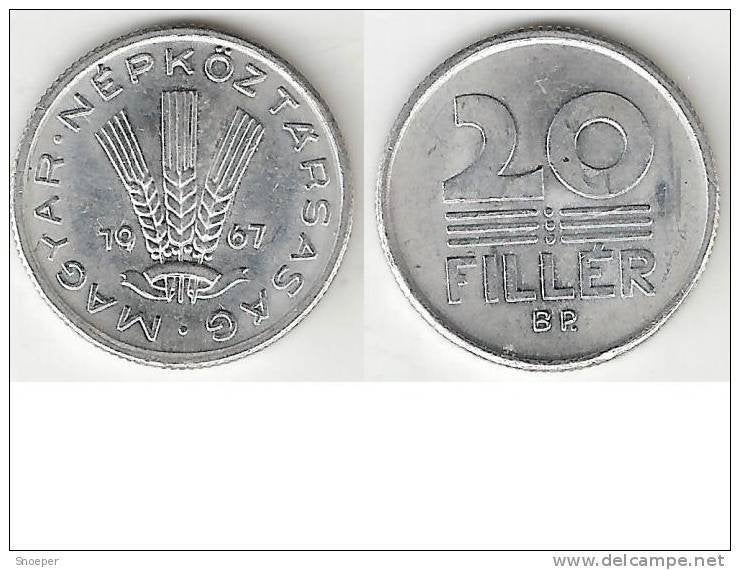 hungary 20 filler 1967 km 573 unc!, Verzenden, Hongarije, Losse munt
