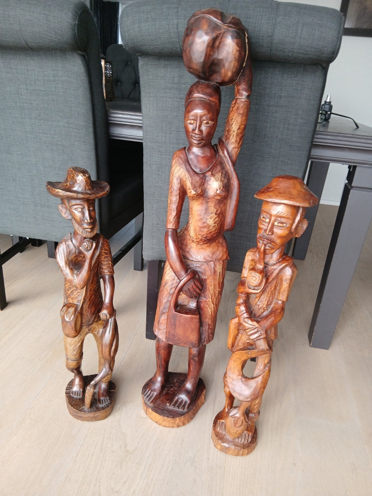 3 houten beelden, Antiquités & Art, Enlèvement, Statue