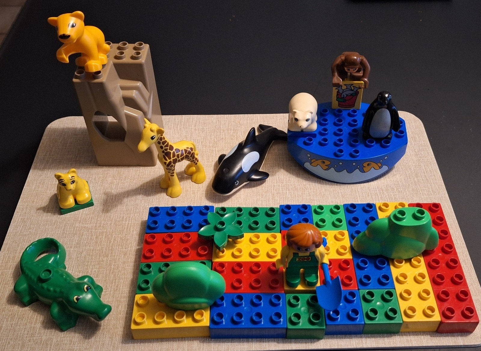 duplo zoo met dieren en blokken 15€, Kinderen en Baby's, Ophalen, Duplo