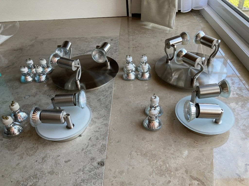 Spots – lamp plafond – armatuur – verlichting, Huis en Inrichting, Ophalen, Gebruikt, Inclusief lichtbron, GU10
