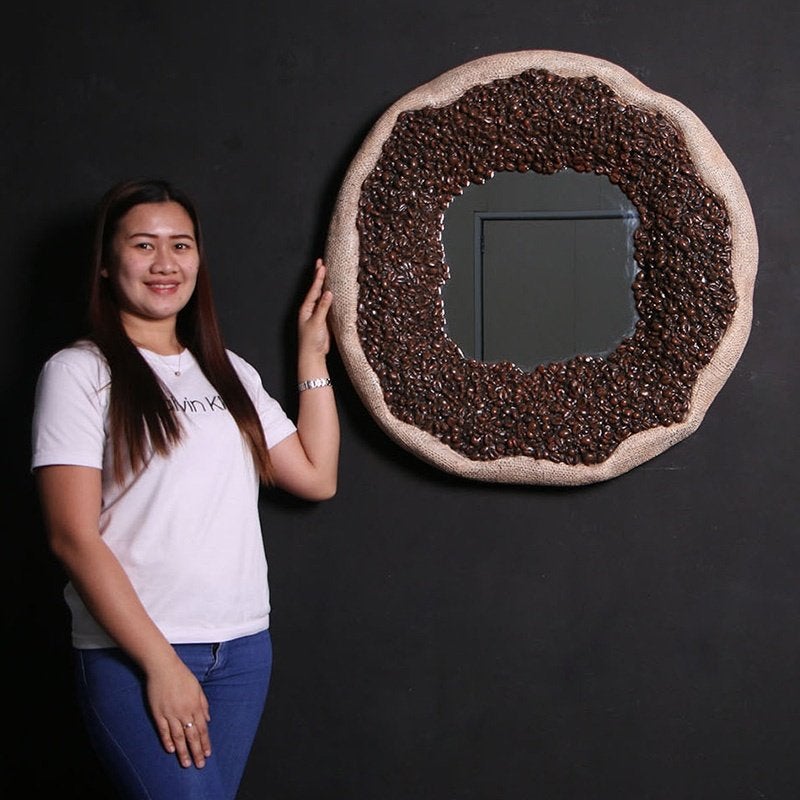 Coffee Bean Mirror – Koffie spiegel Diameter 76 cm, Ophalen, Nieuw
