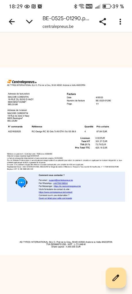 4 Nouvelles jantes + 4 pneus RC-Design RC 2025 avec facture, Autos : Pièces & Accessoires, Neuf, Pneus et Jantes, 4 Saisons, 16 pouces