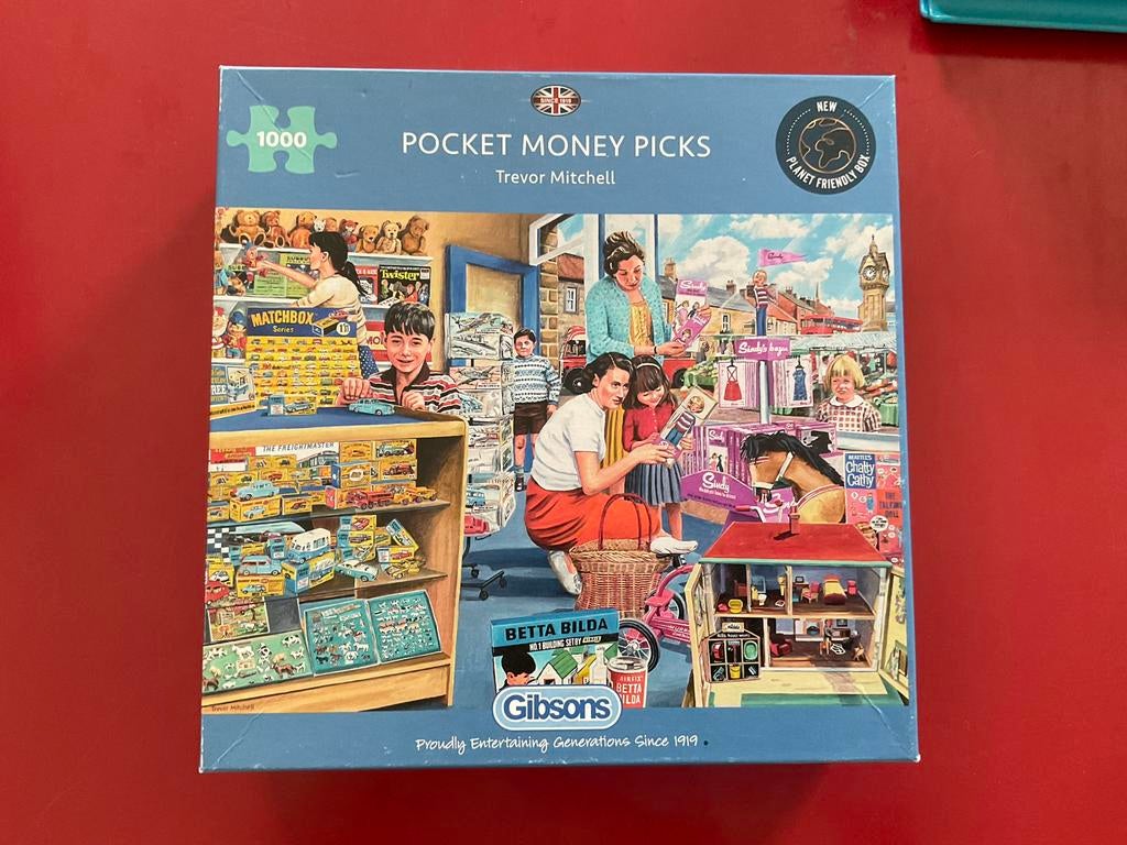 Gibsons puzzel.   Pocket money picks.   1000 stukjes, Ophalen of Verzenden, Zo goed als nieuw