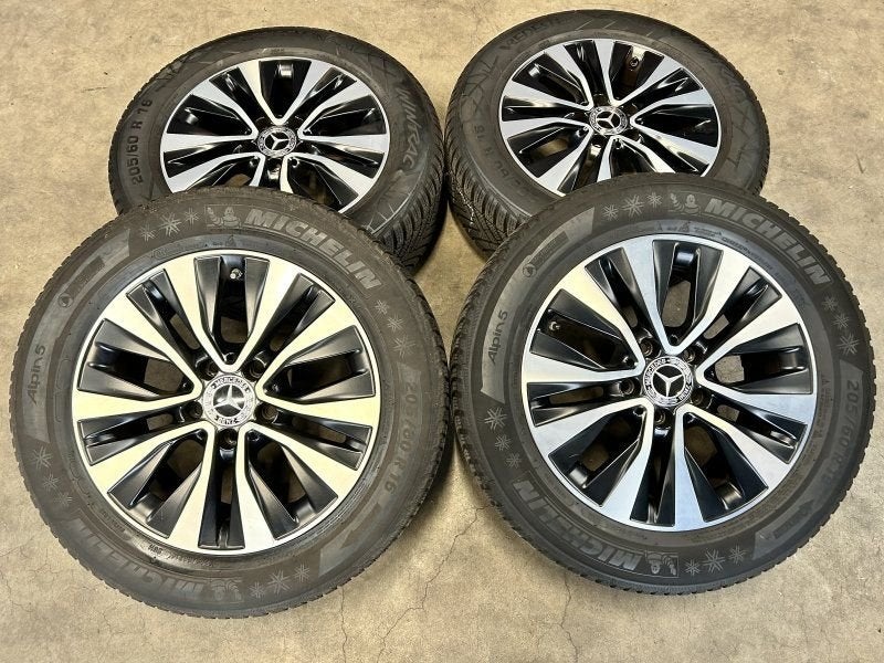 16 inch originele velgen + winterbanden Mercedes A, B klasse, Pneus et Jantes, Pneus hiver, 16 pouces, -