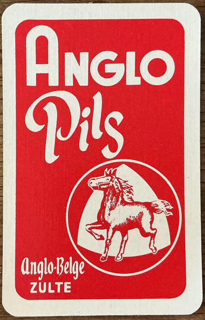 Speelkaart ANGLO PILS/ANGLO-BELGE/ZULTE, Verzamelen, Ophalen of Verzenden, Zo goed als nieuw, Speelkaart(en)