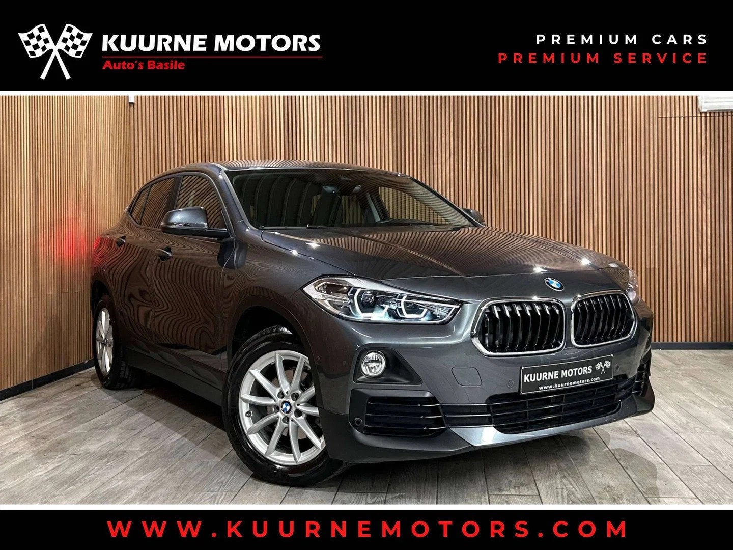 BMW X2 sDrive16dA Alu17"/Leder/Led/Gps/Cruise/Pdc/Bt *1j gar, Autos, Cuir, Argent ou Gris, Entreprise, Noir