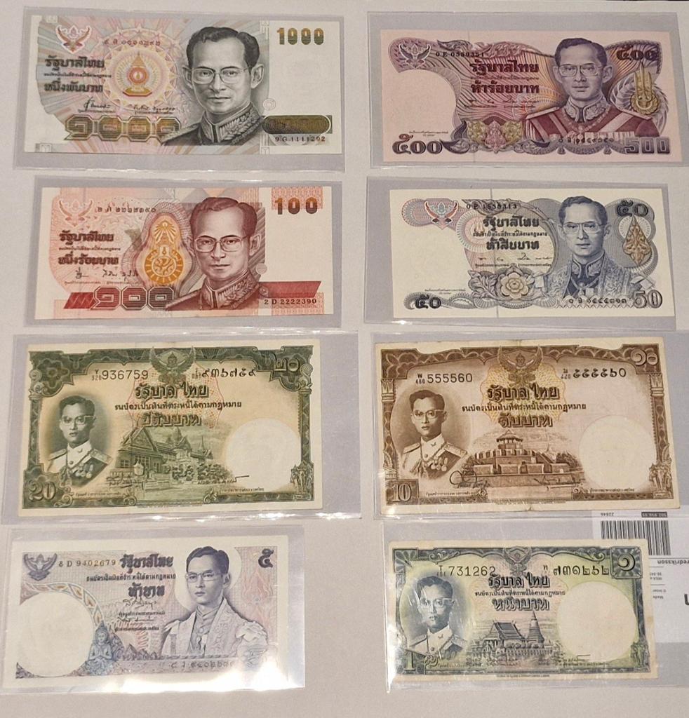 Collectie Thaise Memorabilia - 8 stuks UNC + Munten, Postzegels en Munten, Ophalen of Verzenden
