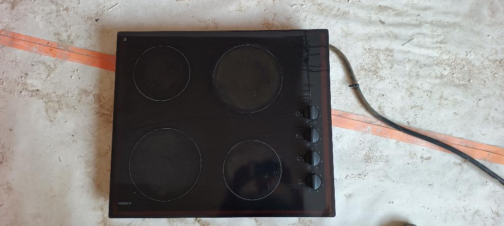 Keramische kookplaat 4 pits, Huis en Inrichting, Keuken | Keukenelementen, Ophalen, Gebruikt, Zwart, 50 tot 100 cm