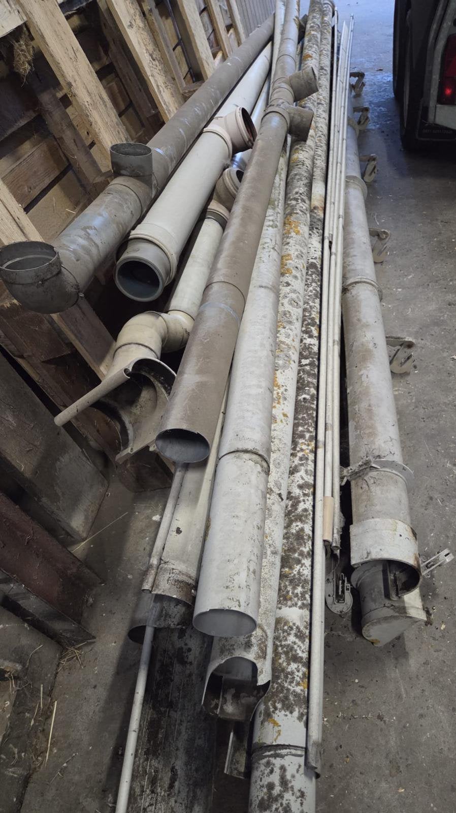 Dakgoten, Ophalen, Gebruikt, 6 meter of meer, PVC
