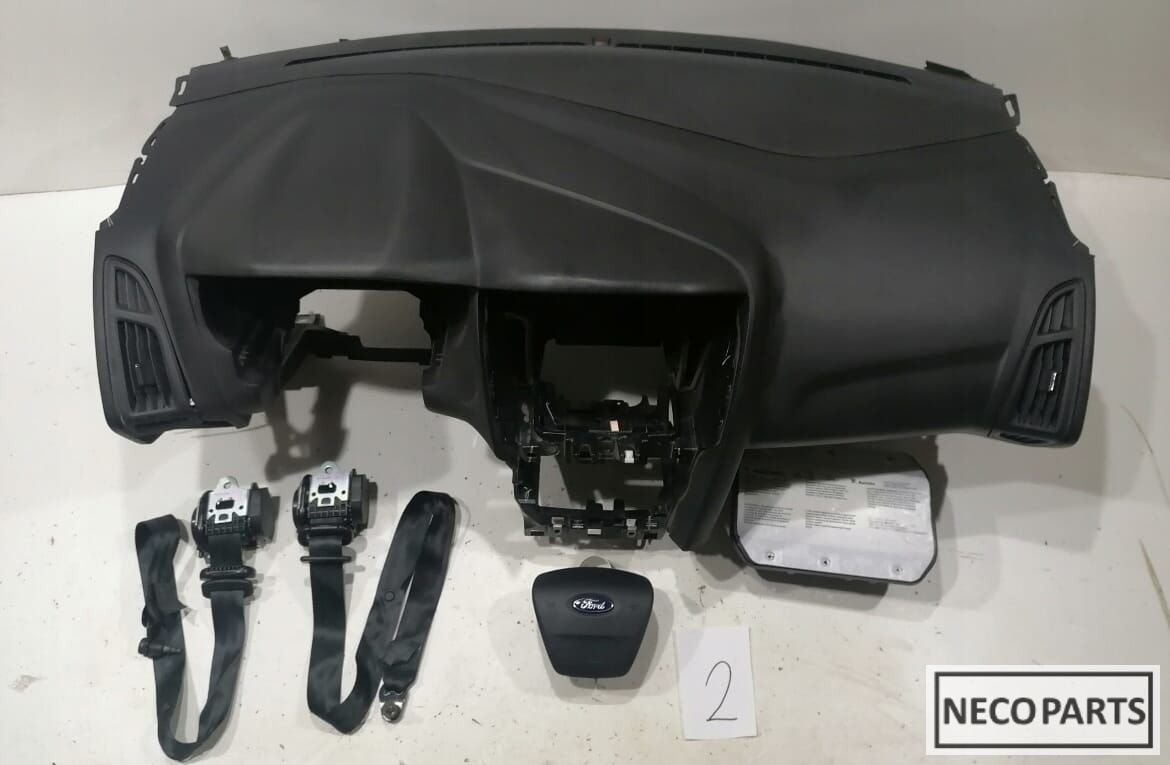 FORD FOCUS MK3 AIRBAG AIRBAGSET DASHBOARD ALLES LEVERBAAR !, Gebruikt, -, -, Ophalen of Verzenden