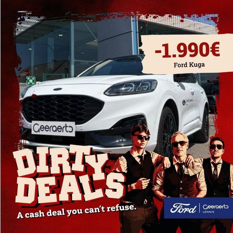 Ford Kuga, Gebruikt, Zwart, https://public.car-pass.be/vhr/a316f887-4a23-4ec3-b5dd-cd685c1c30a4, Leder en Stof