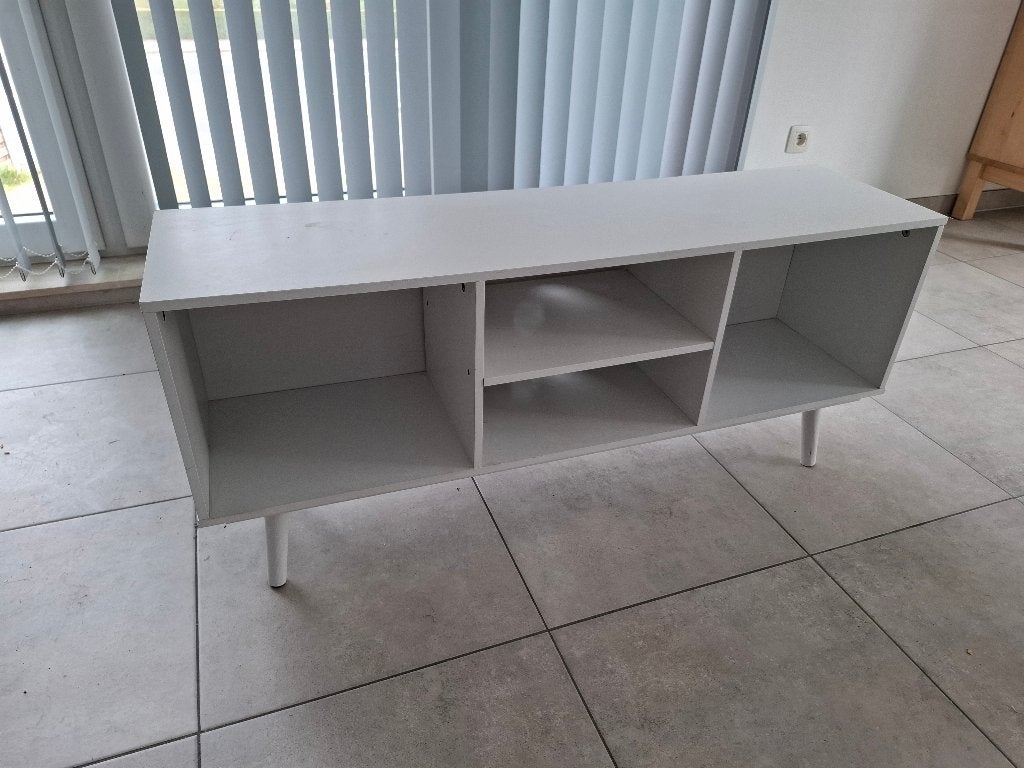 Meuble TV blanc en bois, Maison & Meubles, Armoires | Mobilier de télévision, 25 à 50 cm, Moins de 100 cm, 100 à 150 cm, Enlèvement