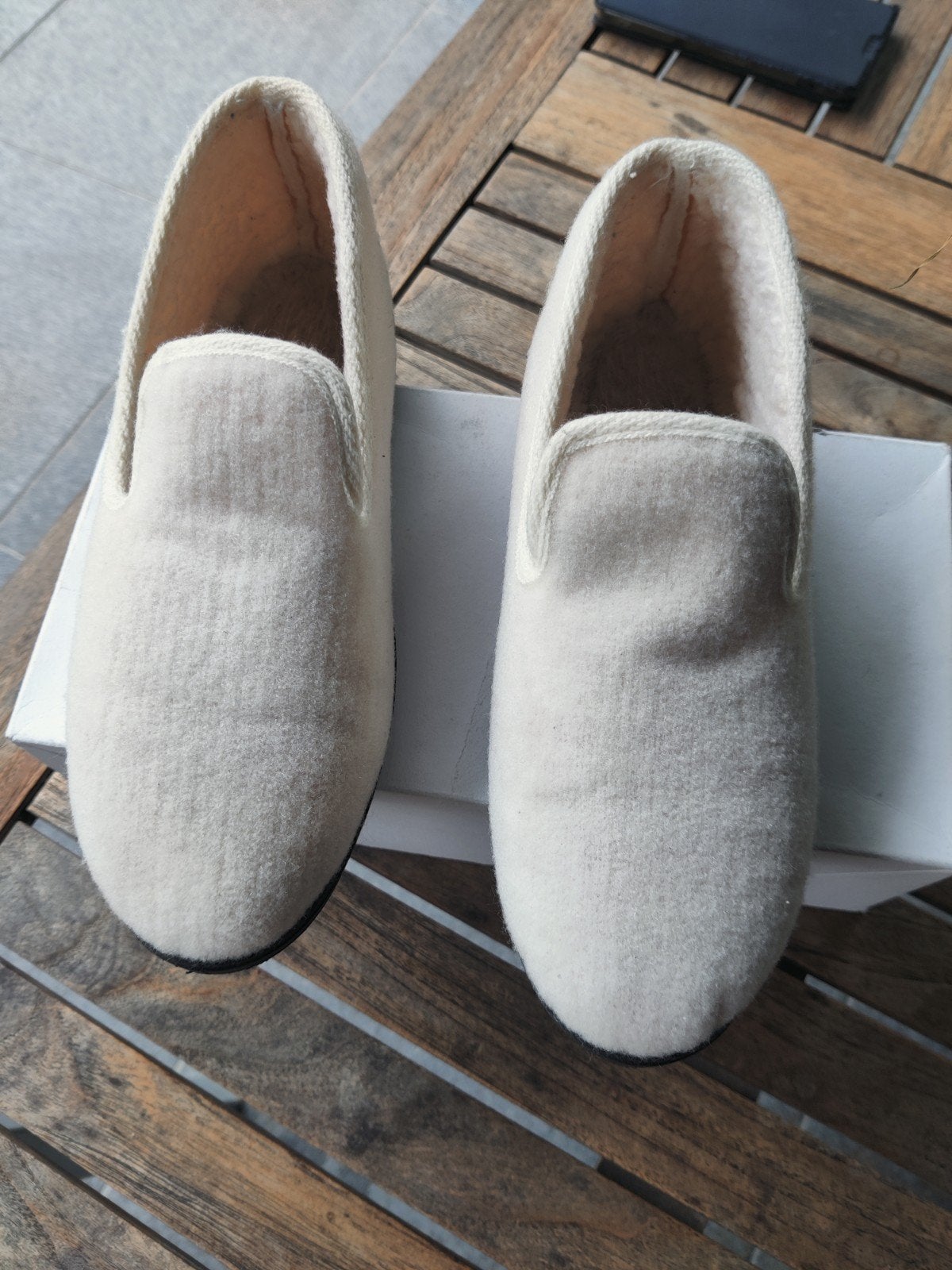 pantoffels, No label, Enlèvement ou Envoi, Beige, Comme neuf