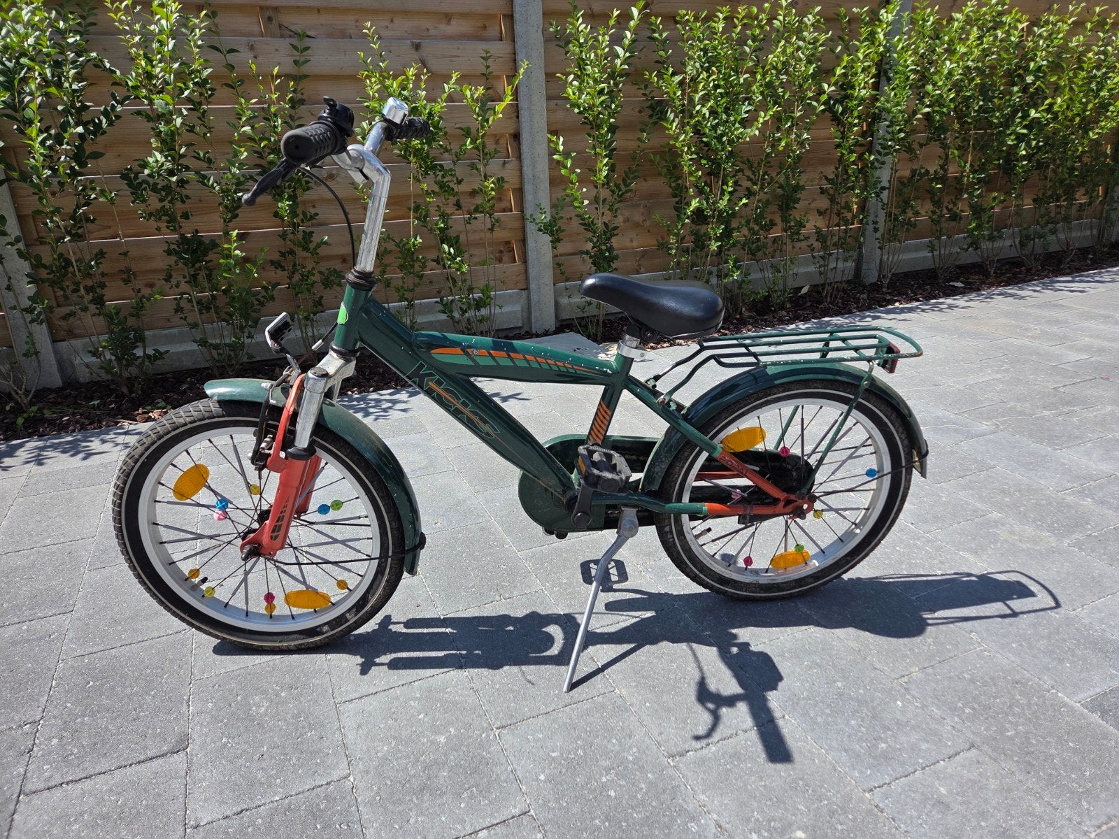 18 inch kinderfiets - groen, Fietsen en Brommers, Ophalen, Zo goed als nieuw, Heren, 18 tot 20 inch