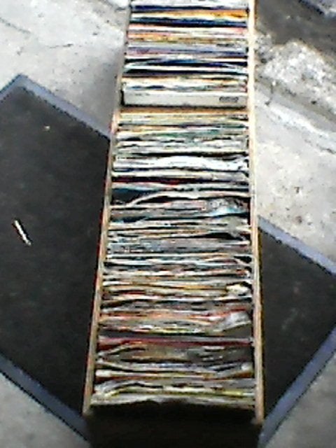 Vinyl singels met waterschade ongeveer 250 stuks., Gebruikt, Originele persing, 7 inch, Ophalen of Verzenden