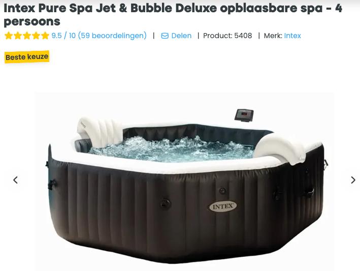 Intex PureSpa Jet & Bubble Deluxe 4-persoons, Jardin & Terrasse, Bains à remous et Spas, Enlèvement, Comme neuf, Tapis de sol