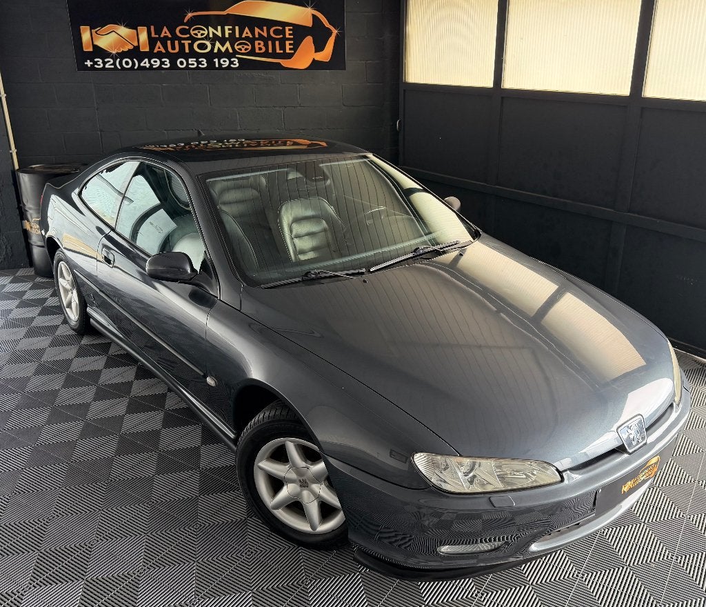 Peugeot 406 Coupé 2.0i CT OK Car-Pass, Cuir, Argent ou Gris, Boîte manuelle, Noir