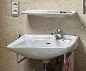 Lavabo met tablet, Ophalen, Zo goed als nieuw